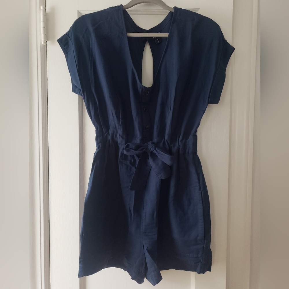 Patagonia Gauze Romper organic cotton blue size small
